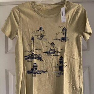 NEW J Crew Womens Vintage Cotton Lighthouse Tee T-Shirt XS NWT New England